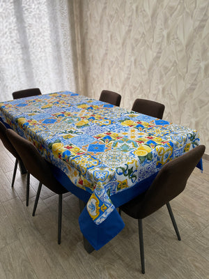 Tovaglia PRESTIGE fantasia  AMALFI - blu