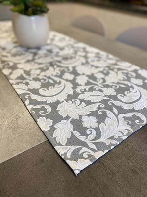 Centro tavola fantasia DAMASCATO - grigio