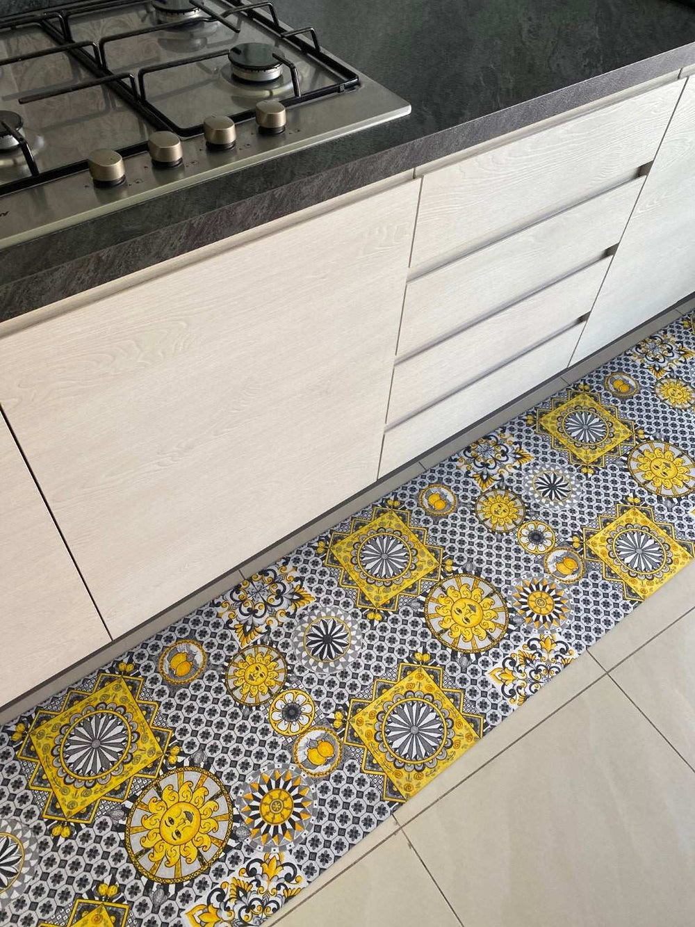 Passatoia cucina fantasia maiolica sole