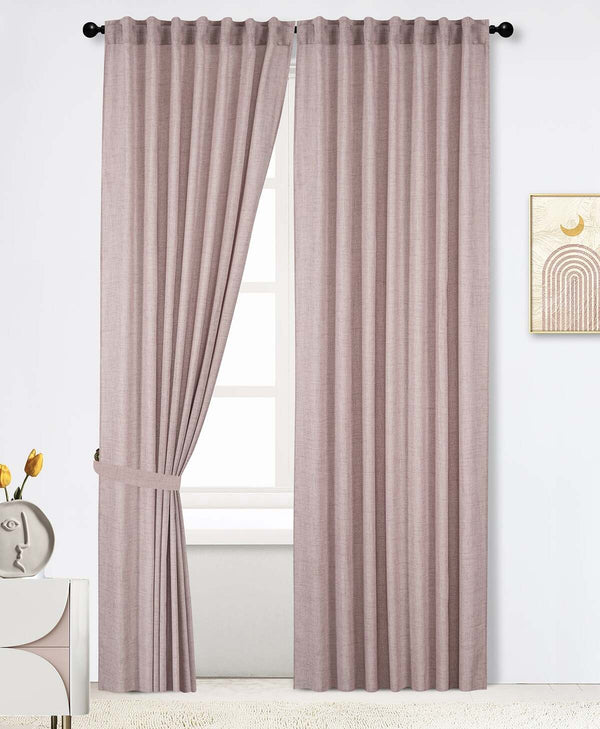 Tenda Semi-oscurante effetto lino LEROY con passanti posteriori