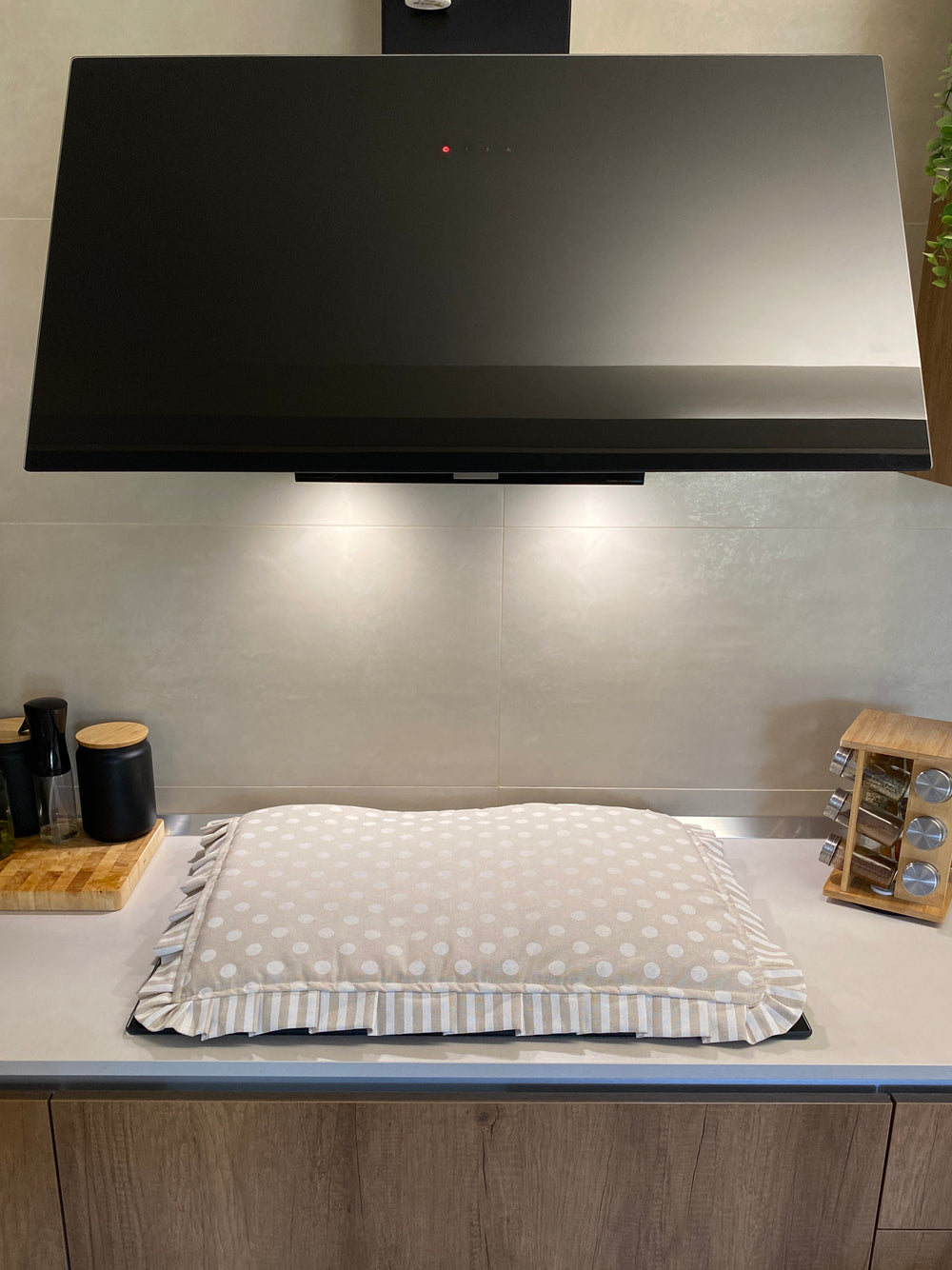 Coprifuochi fantasia BON TON - tessuto effetto lino naturale