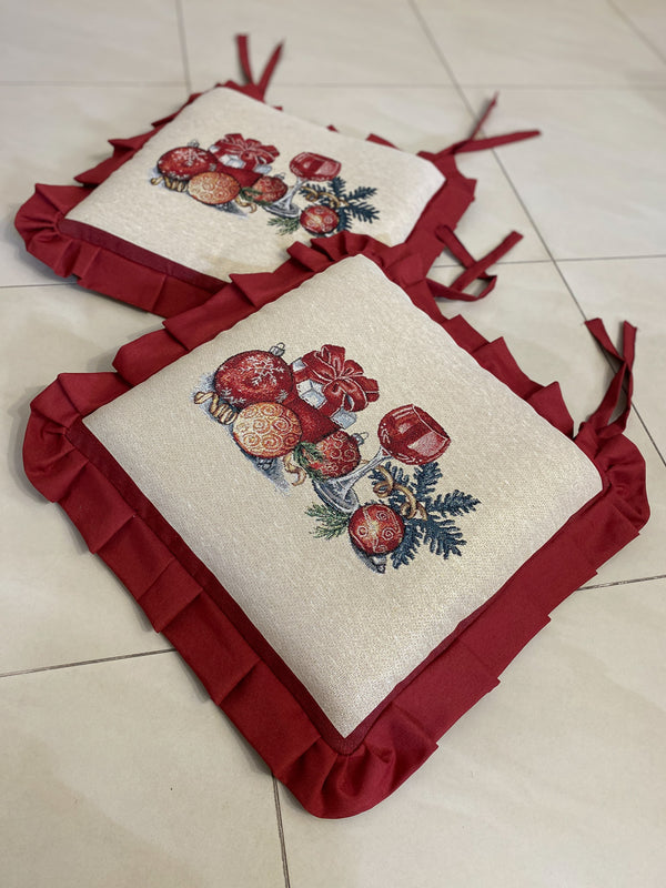 Set 6 cuscini sedia FESTA in gobelin