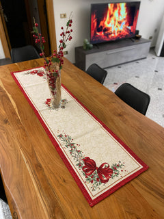 Runner/ Centro tavola in gobelin fantasia CHRISTMAS