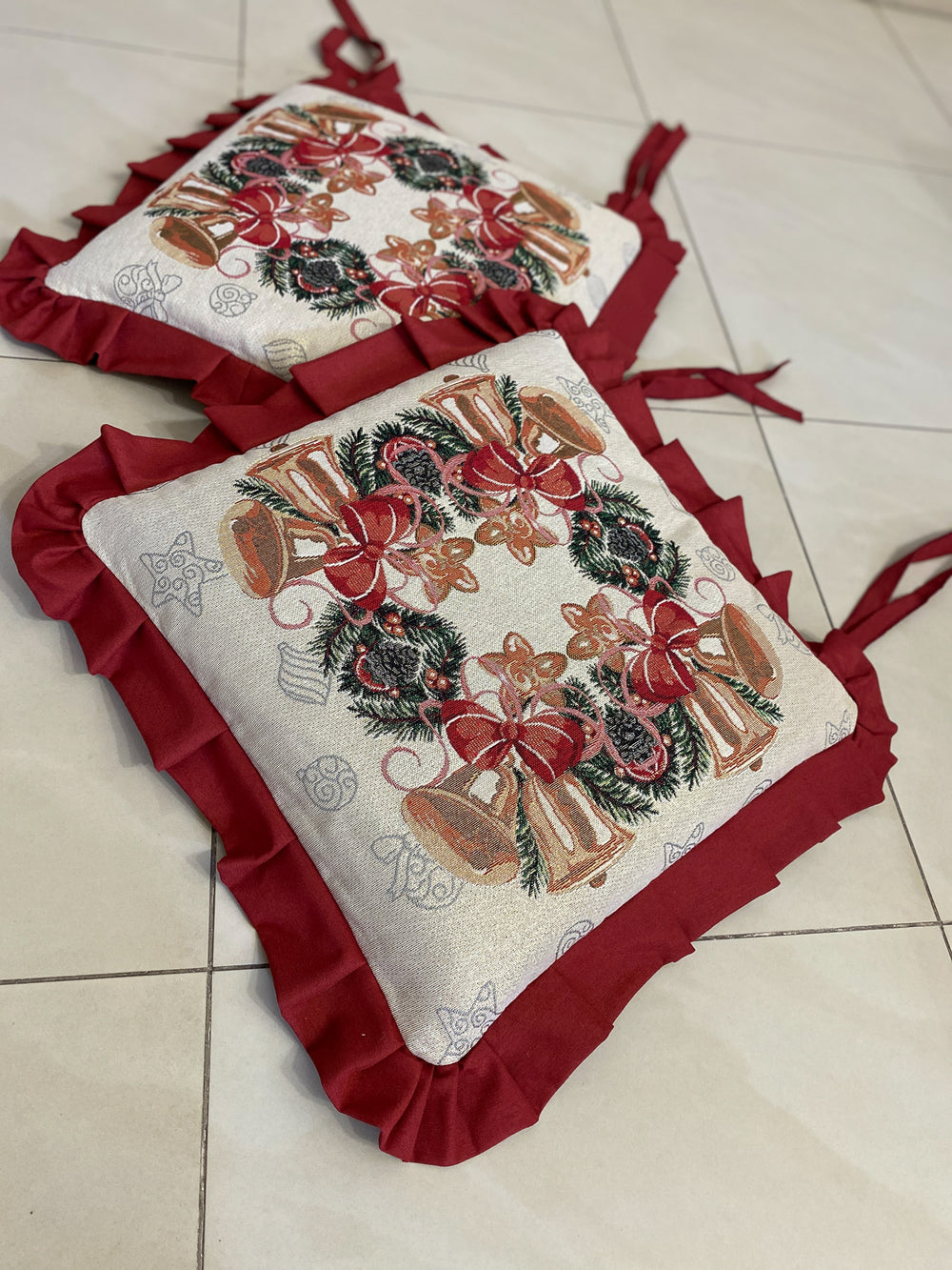 Set 6 cuscini sedia CAMPANE in gobelin