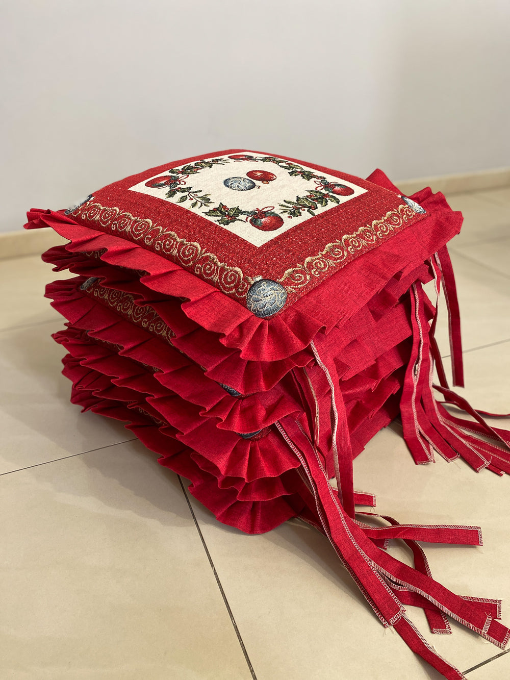 Set 6 cuscini sedia GHIRLANDA#3 in gobelin