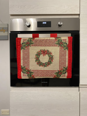 Copriforno natalizio in gobelin fantasia GHIRLANDA