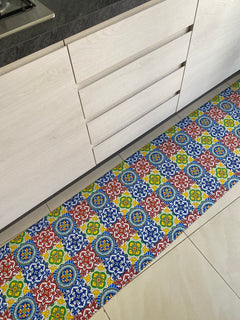 Passatoia cucina fantasia MAIOLICA multicolore