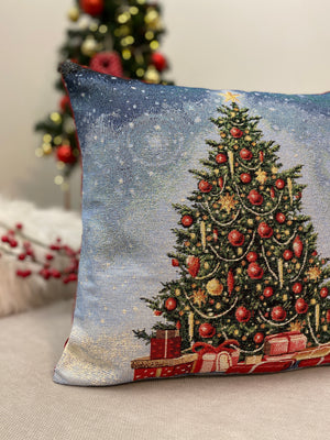 Cuscino arredo ALBERO DI NATALE in gobelin
