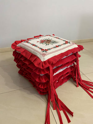 Set 6 cuscini sedia fantasia GHIRLANDA#2 in gobelin