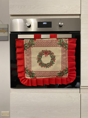 Copriforno natalizio in gobelin fantasia GHIRLANDA