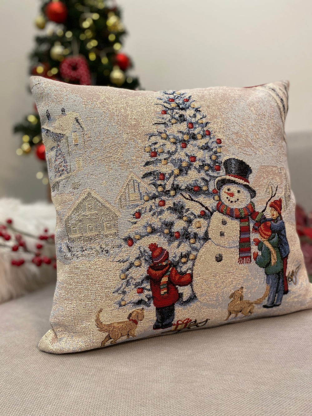 Cuscino arredo NEVE in gobelin