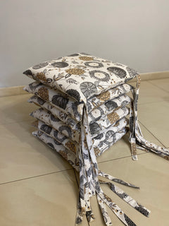 Set 6 cuscini sedia fantasia FIORI NORDICI