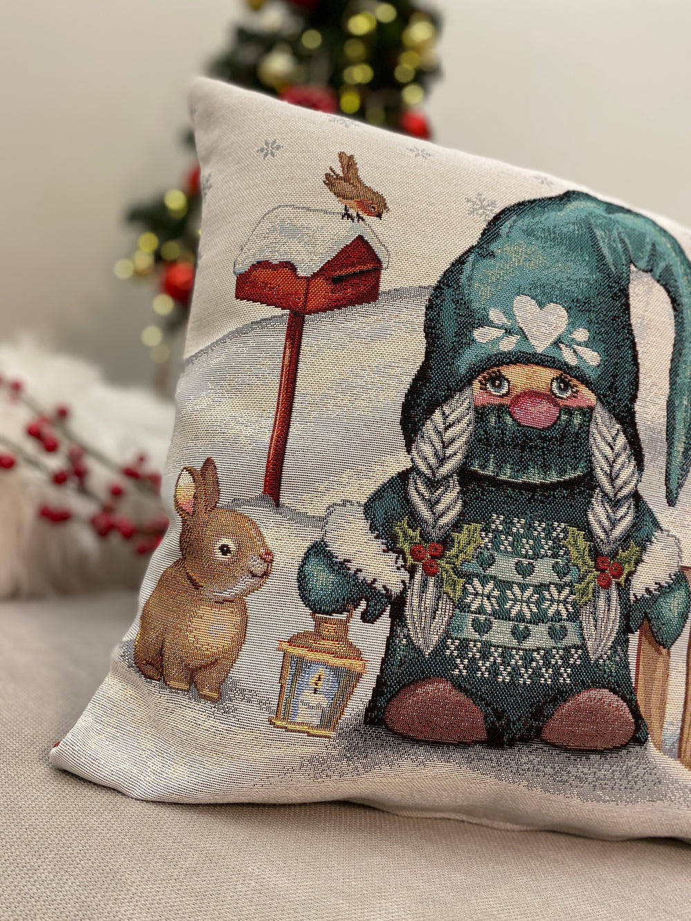 Cuscino arredo GNOMO in gobelin