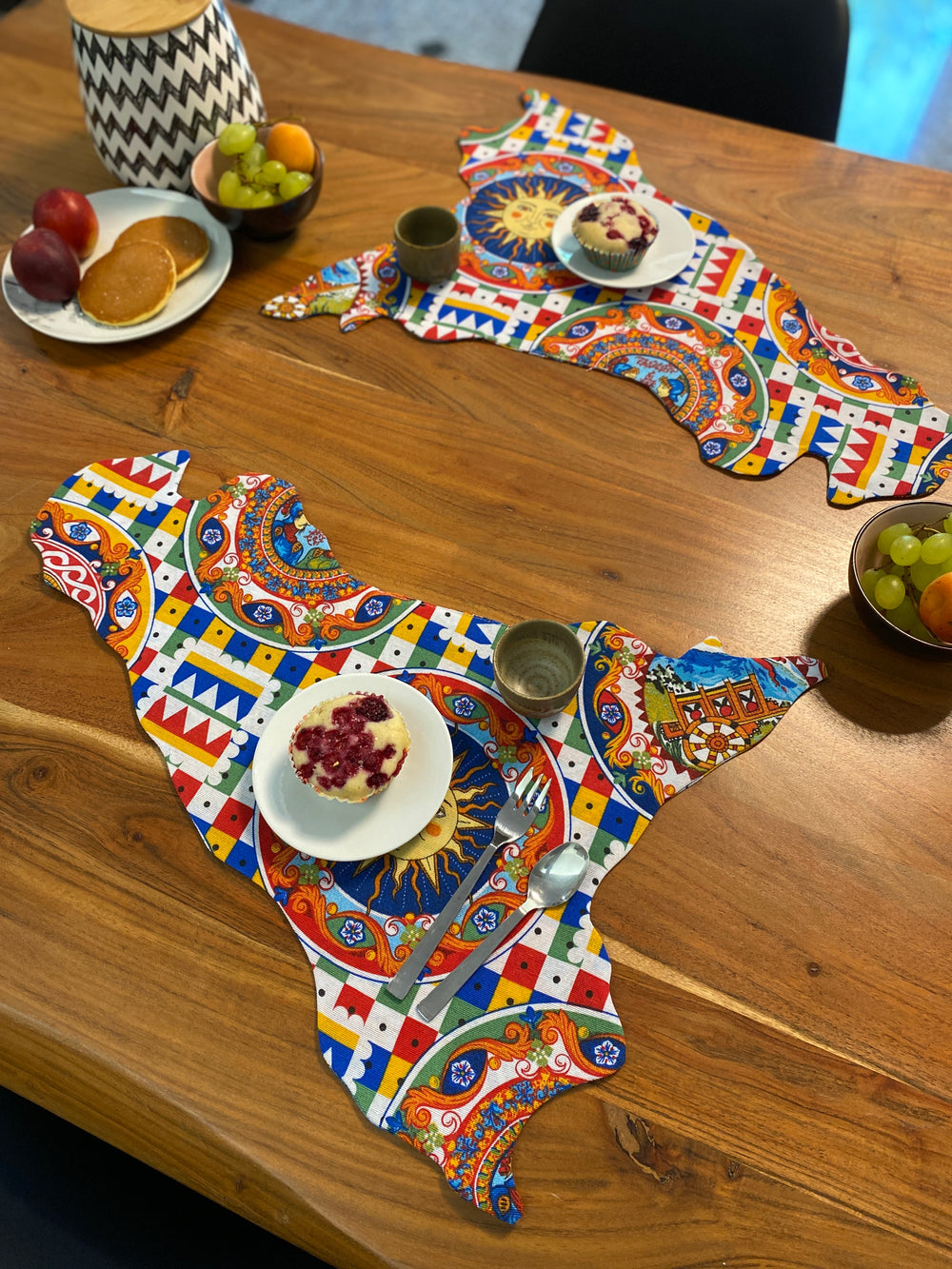Set 2 tovaglietta colazione fantasia TRINACRIA
