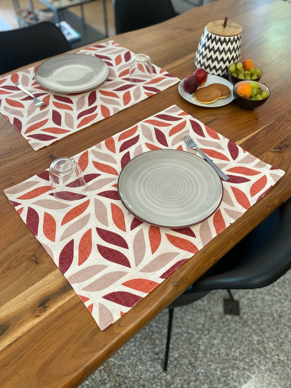 Set 2 tovaglietta colazione fantasia FOLIAGE