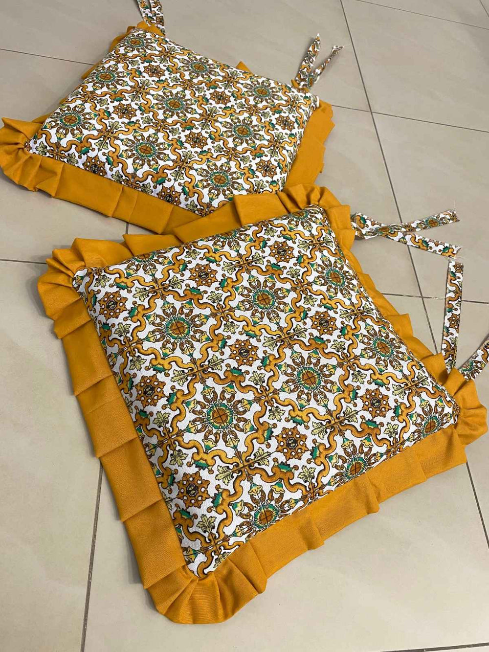 Set 6 cuscini sedia fantasia CERAMICA - verde