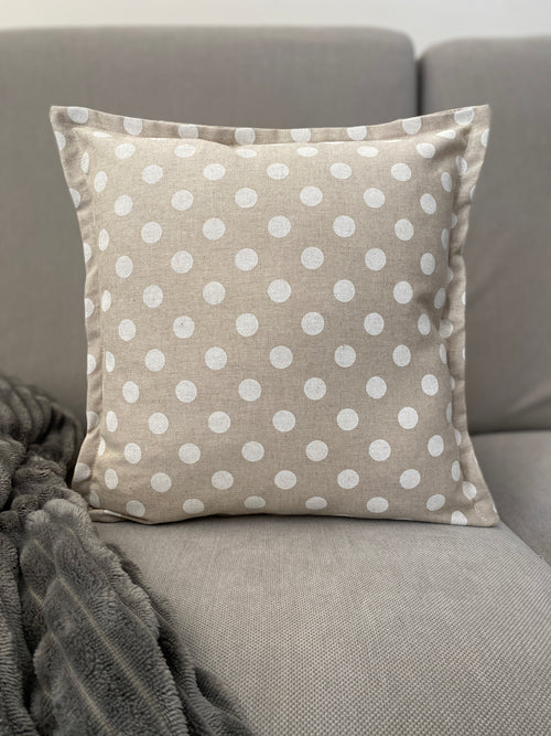 Cuscino arredo fantasia BON TON - tessuto effetto lino naturale