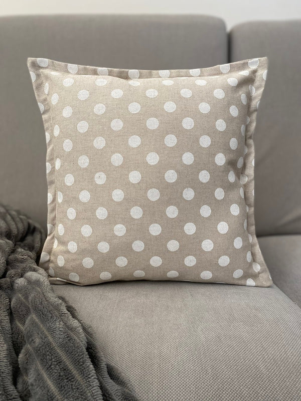 Cuscino arredo fantasia BON TON - tessuto effetto lino naturale
