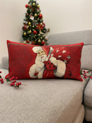 Cuscino arredo NATALE in gobelin formato rettangolare 65x35cm