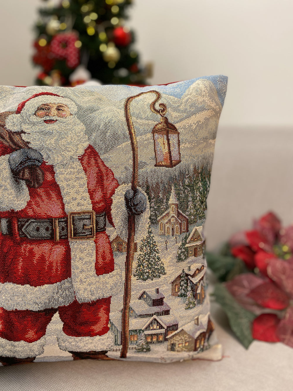 Cuscino arredo BABBO NATALE in gobelin