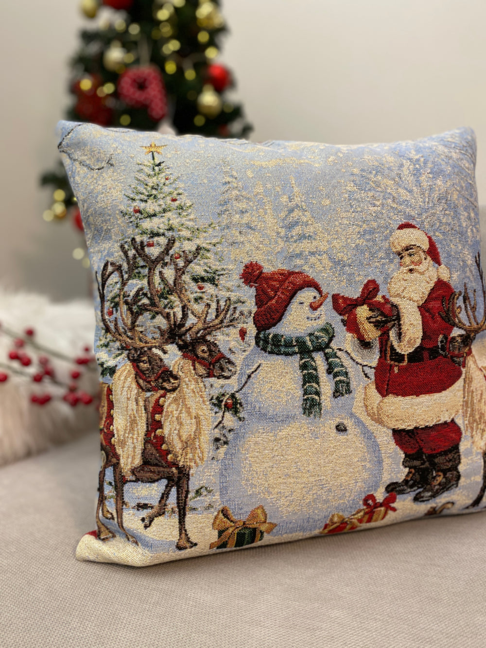 Cuscino arredo PAESAGGIO in gobelin