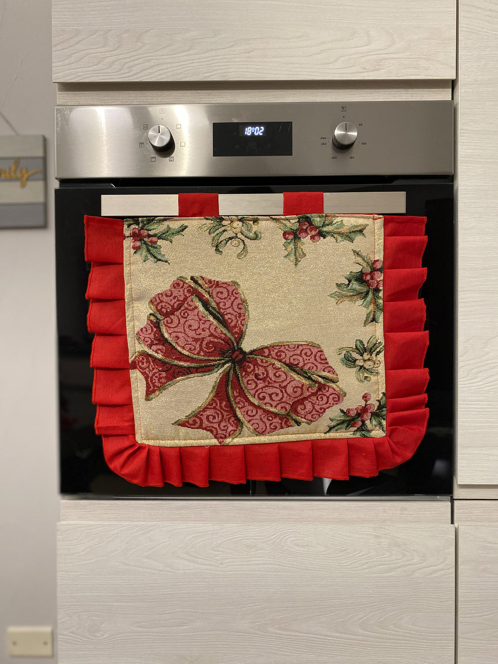 Copriforno natalizio in gobelin fantasia FIOCCO