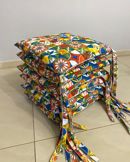 Set 6 cuscini sedia fantasia Palermo