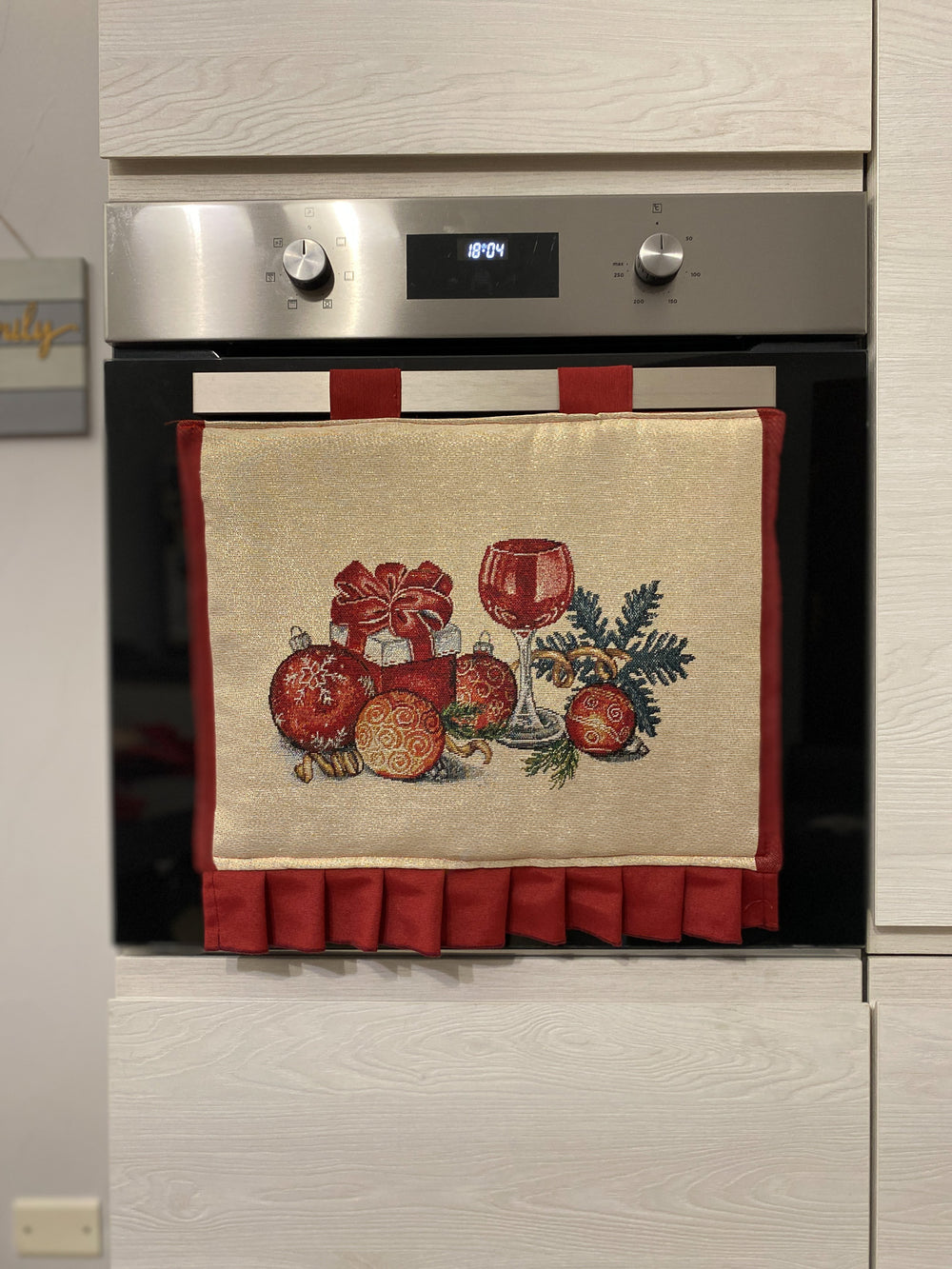 Copriforno natalizio in gobelin fantasia FESTA