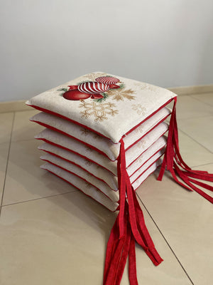 Set 6 cuscini sedia CHRISTMAS#3 in gobelin