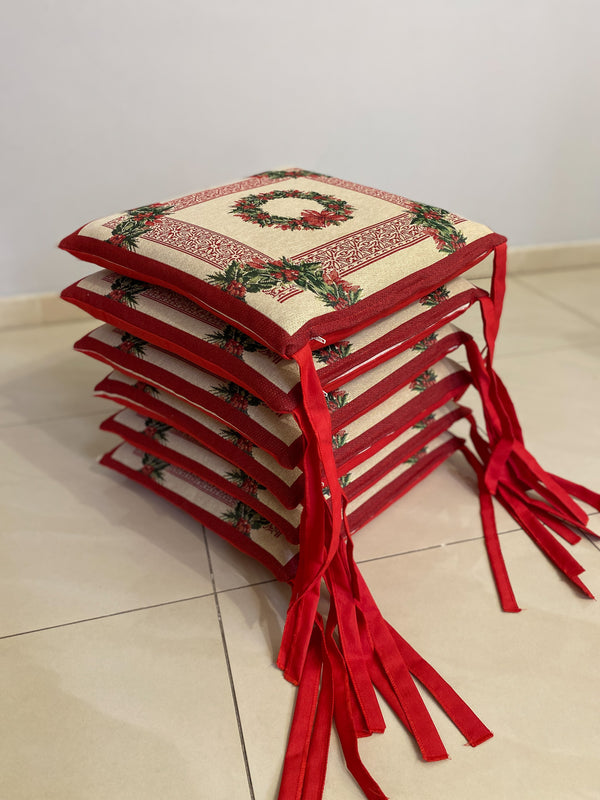 Set 6 cuscini sedia GHIRLANDA in gobelin