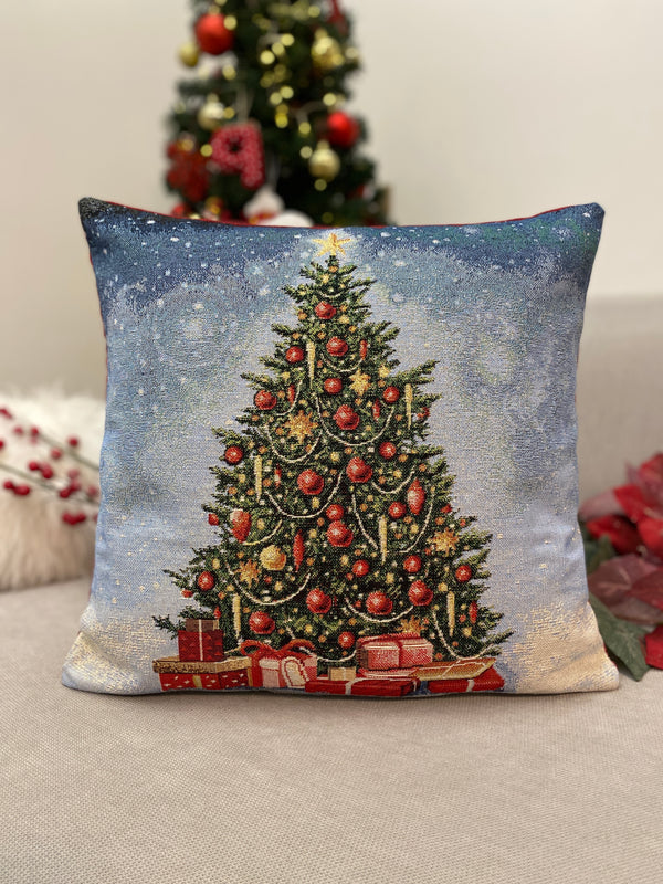 Cuscino arredo ALBERO DI NATALE in gobelin