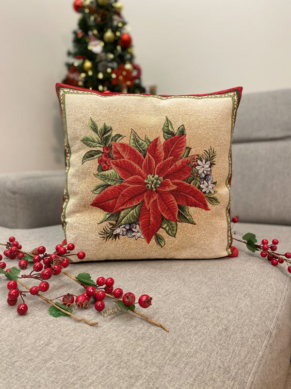 Cuscino arredo STELLA DI NATALE#3 in gobelin