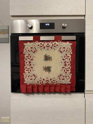 Copriforno natalizio in gobelin fantasia DAMASCATO