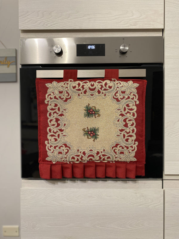 Copriforno natalizio in gobelin fantasia DAMASCATO