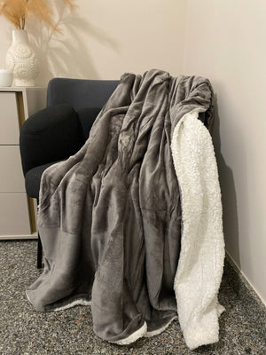 Coperta plaid Sherpa Fluffy