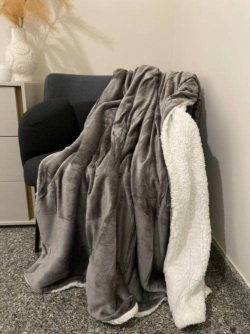 Coperta plaid Sherpa Fluffy