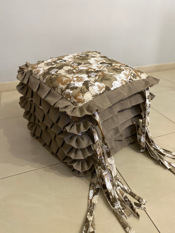 Set 6 cuscini sedia fantasia FIRENZE - tortora