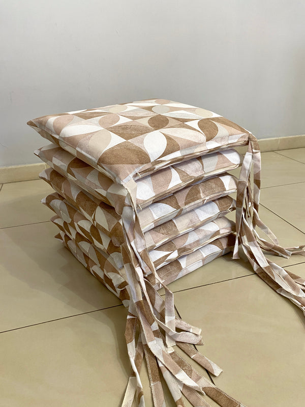 Set 6 cuscini sedia fantasia CERCHI RETRÓ