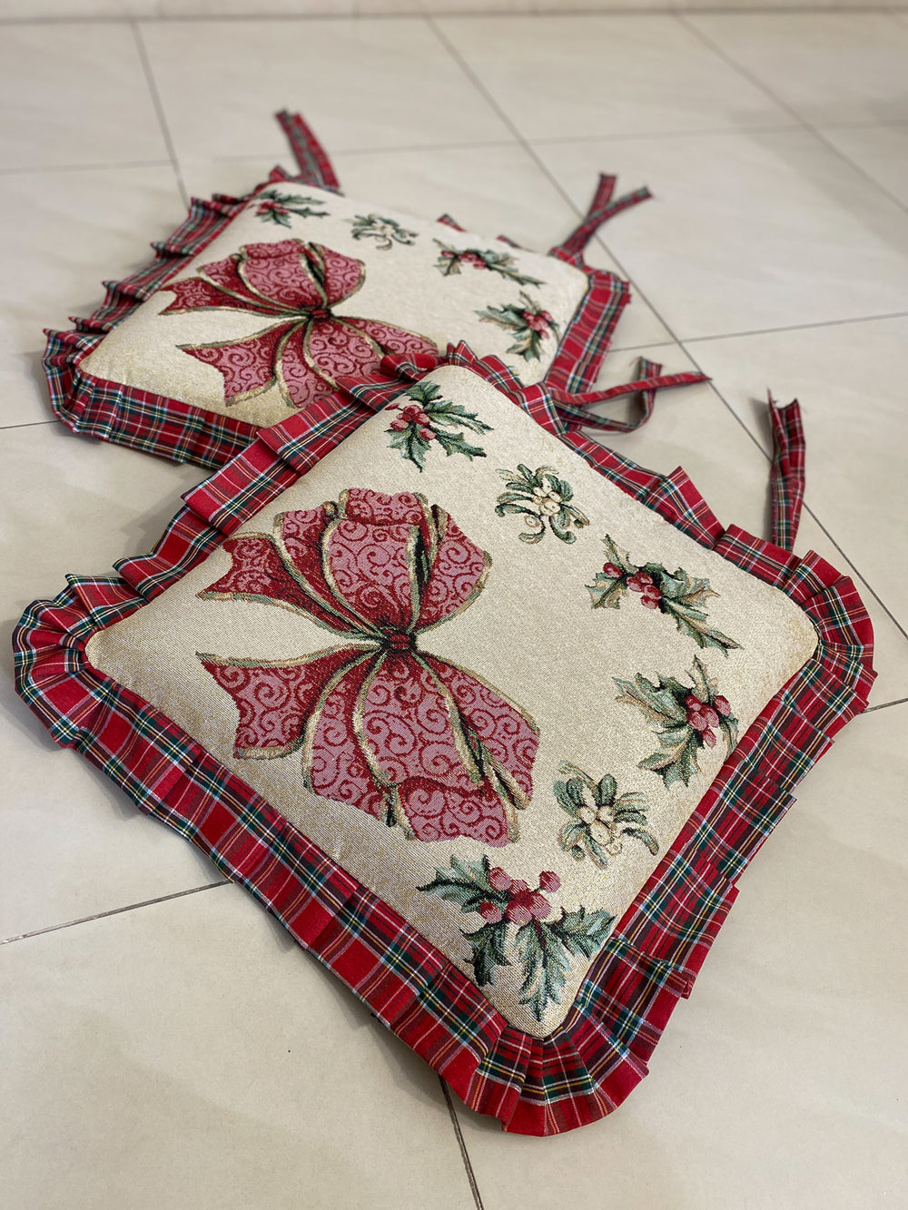 Set 6 cuscini sedia FIOCCO in gobelin