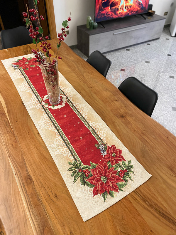 Centro tavola in gobelin fantasia STELLA DI NATALE