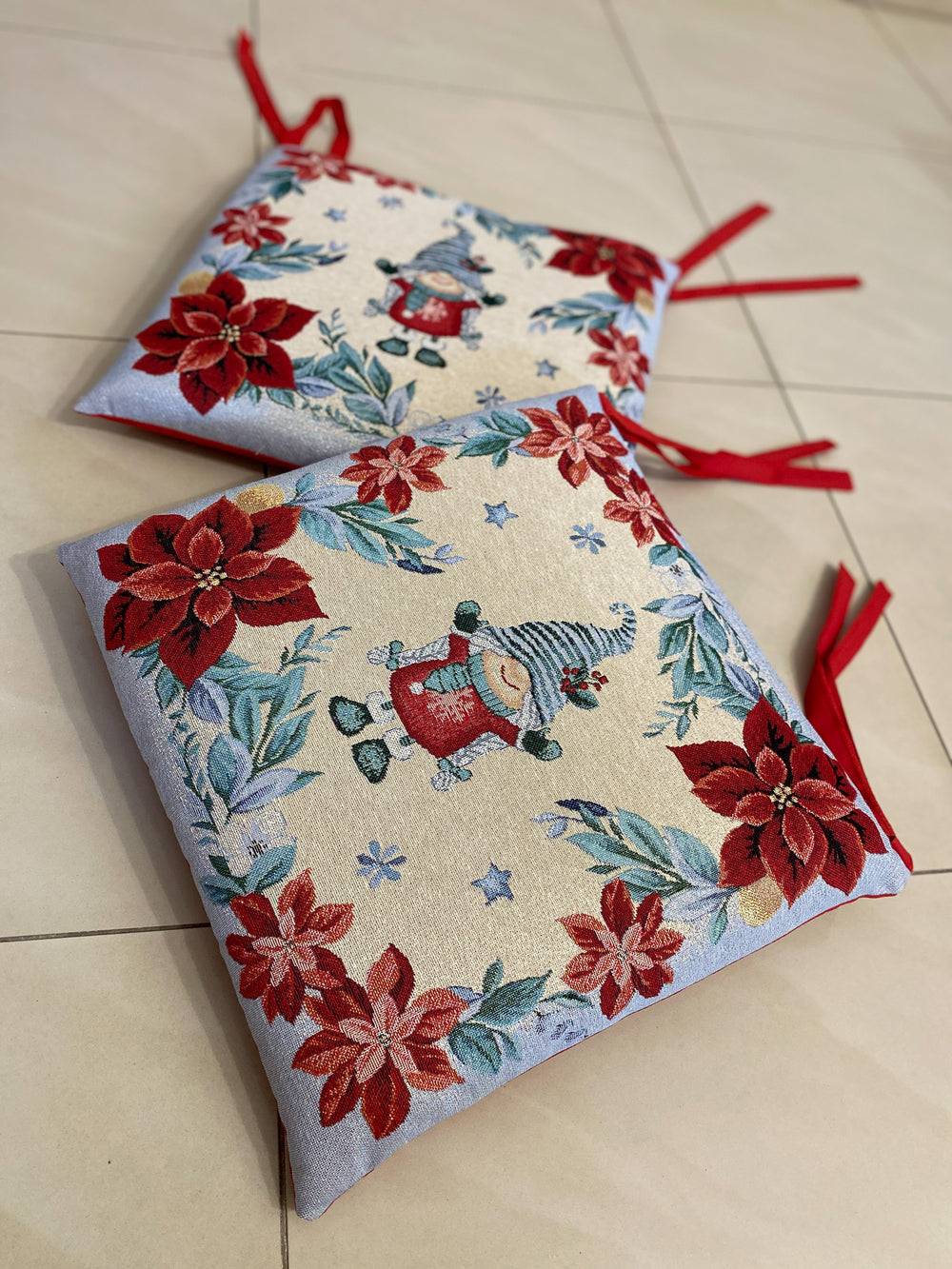 Set 6 cuscini sedia GNOMO#2 in gobelin