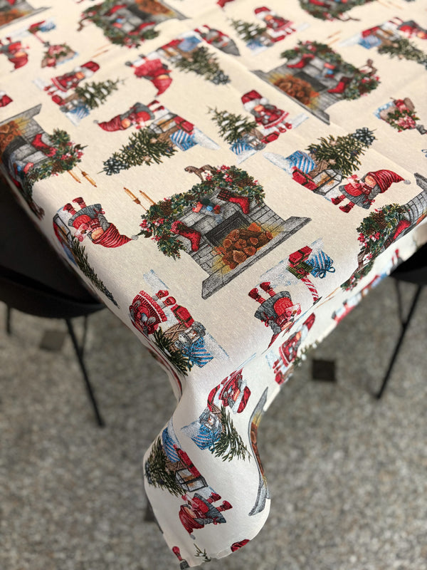 Tovaglia natalizia in cotone fantasia GNOMO