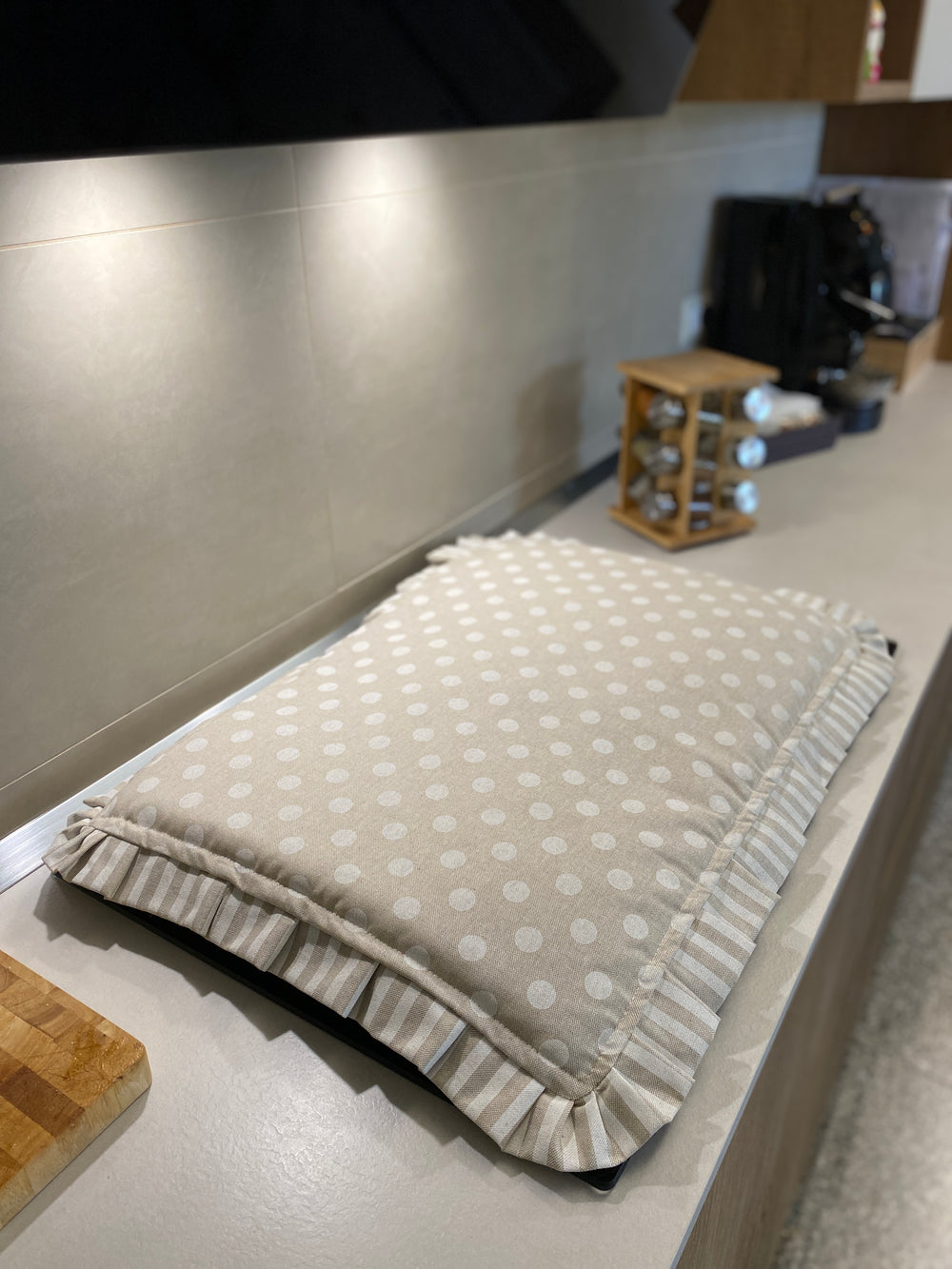 Coprifuochi fantasia BON TON - tessuto effetto lino naturale