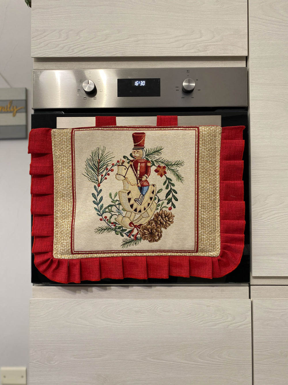 Copriforno natalizio in gobelin fantasia SOLDATINO