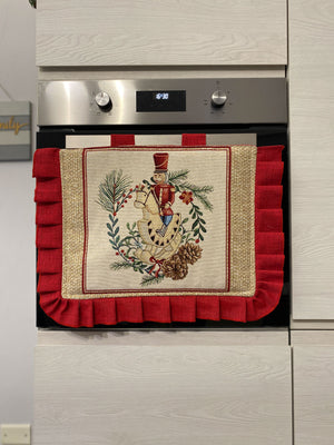 Copriforno natalizio in gobelin fantasia SOLDATINO