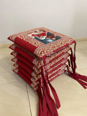 Set 6 cuscini sedia NATIVITÀ in gobelin