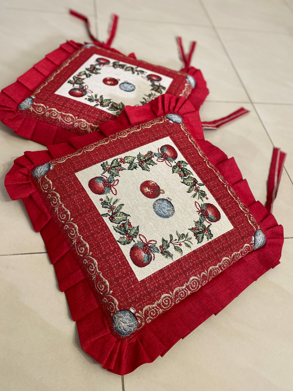 Set 6 cuscini sedia GHIRLANDA#3 in gobelin