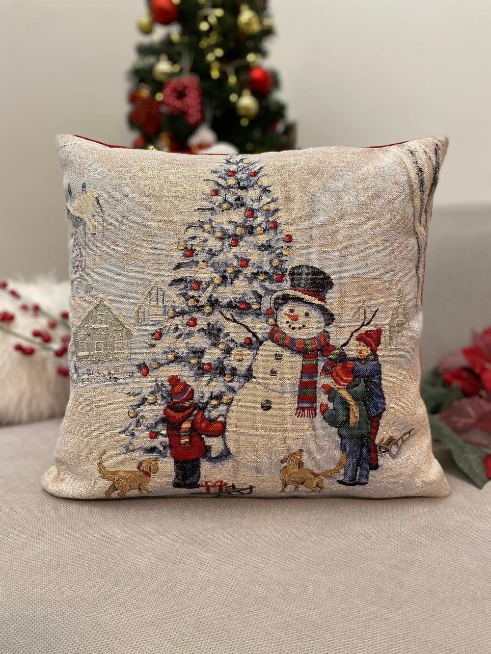 Cuscino arredo NEVE in gobelin