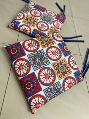 Set 6 cuscini sedia fantasia Pachino rosso