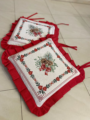 Set 6 cuscini sedia fantasia GHIRLANDA#2 in gobelin